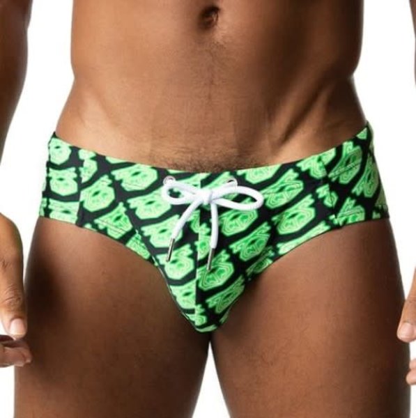 NASTY PIG NASTY PIG NEON BRANDMARK BIKINI NEON GREEN