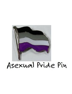  ASEXUAL FLAG ENAMEL PIN