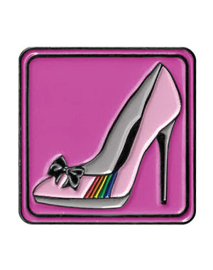 YUJEAN PINK HIGH HEEL ENAMEL PIN