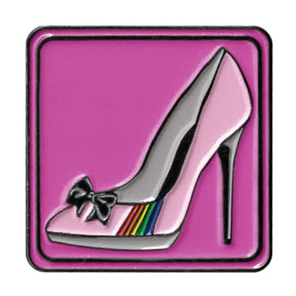 YUJEAN PINK HIGH HEEL ENAMEL PIN