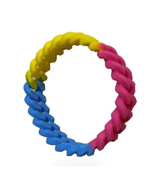 RAINBOW PANSEXUAL PRIDE SILICONE CHAIN LINK BRACELET