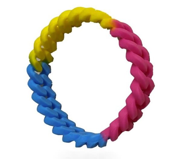 RAINBOW PANSEXUAL PRIDE SILICONE CHAIN LINK BRACELET
