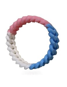 RAINBOW TRANS PRIDE SILICONE CHAIN LINK BRACELET