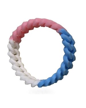 RAINBOW TRANS PRIDE SILICONE CHAIN LINK BRACELET