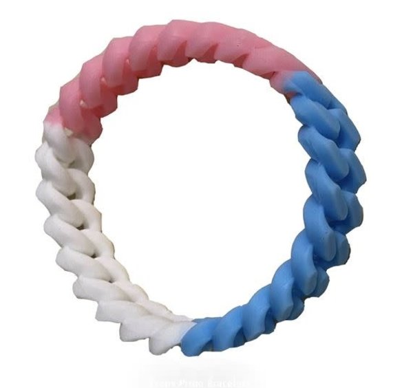 RAINBOW TRANS PRIDE SILICONE CHAIN LINK BRACELET
