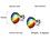 RAINBOW RAINBOW STRIPED STUD EARRING