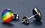 RAINBOW RAINBOW STRIPED STUD EARRING