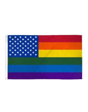  RAINBOW U.S. STARS 3'X5' POLYESTER FLAG