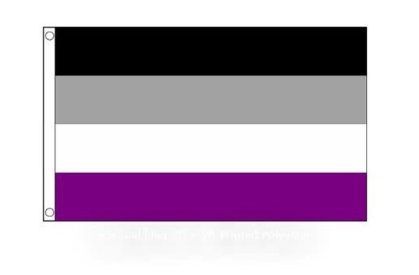 RAINBOW ASEXUAL FLAG  2'x3' (POLYESTER)
