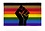 FLYING MONKEE PHILLY RAINBOW (FIST) POLYESTER FLAG 3' X 5'