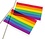 RAINBOW PLASTIC RAINBOW PARADE FLAG 4"x6"