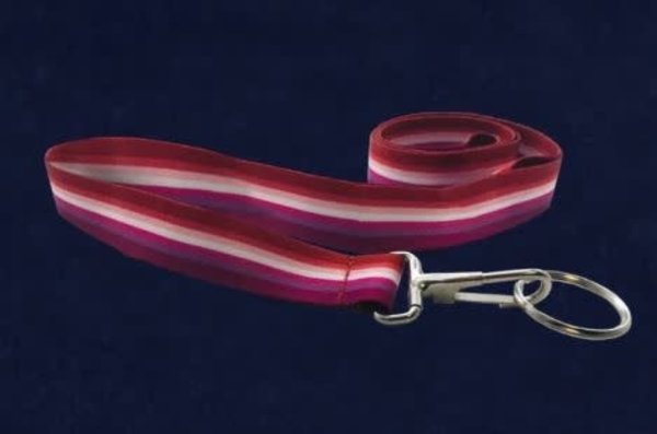 RAINBOW LESBIAN SUNSET PRIDE LANYARD