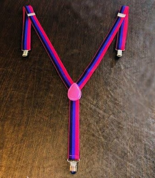 RAINBOW BISEXUAL PRIDE SUSPENDERS