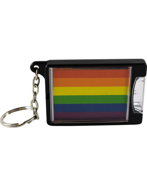  KEYCHAIN-RAINBOW FLAG FLASHLIGHT