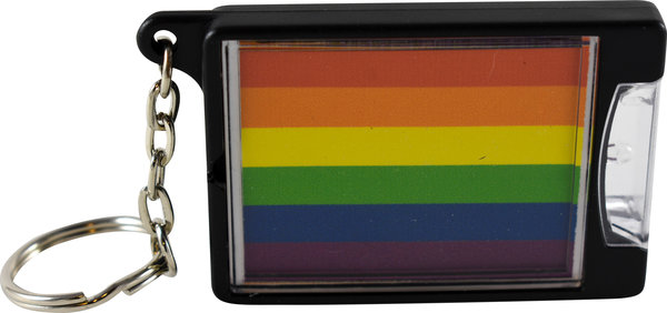 KEYCHAIN-RAINBOW FLAG FLASHLIGHT