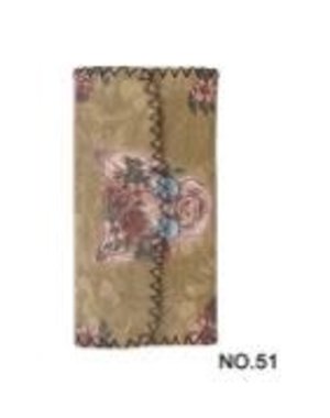 OLE FASHION OLE FASHION FLORAL PIG DESIGN LEATHER WALLET