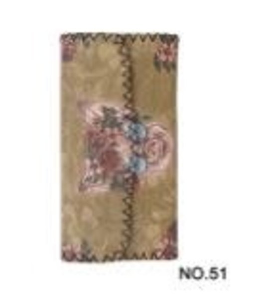 OLE FASHION OLE FASHION FLORAL PIG DESIGN LEATHER WALLET