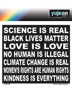 YUJEAN SCIENCE IS REAL STICKER
