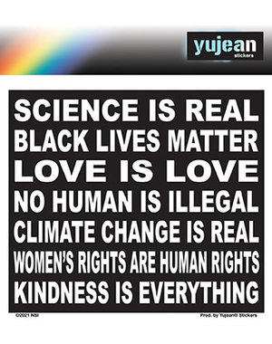 YUJEAN SCIENCE IS REAL STICKER