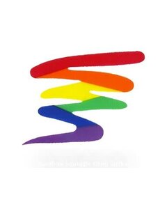 FLYING MONKEE RAINBOW SQUIGGLE STICKER