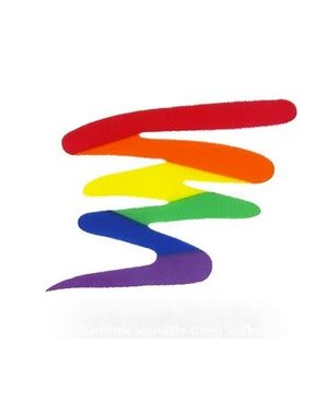 FLYING MONKEE RAINBOW SQUIGGLE STICKER