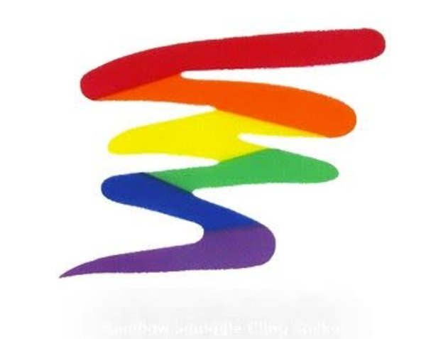 FLYING MONKEE RAINBOW SQUIGGLE STICKER