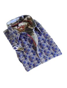 SUGAR SUGAR SHIRTS KOPER-S BUTTON UP SHORT SLEEVE ROYAL
