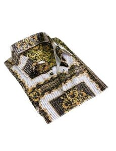 SUGAR SUGAR SHIRTS SAFI-S BUTTON UP SHORT SLEEVE GOLD