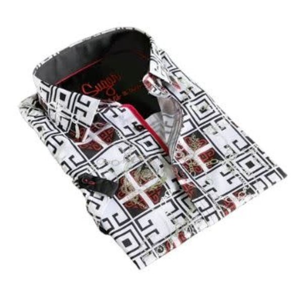 SUGAR SUGAR SHIRTS TAZA-S BUTTON UP SHORT SLEEVE CAVIAR