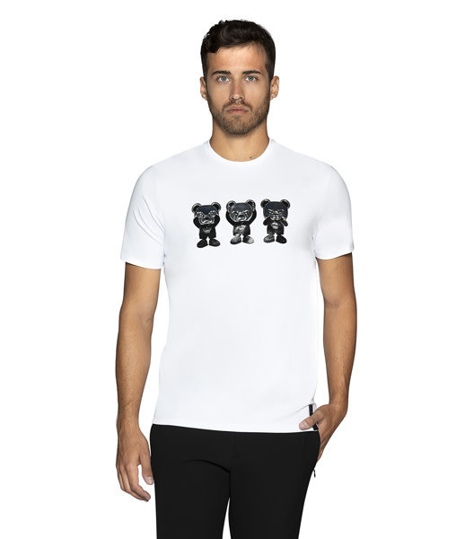 BERTIGO BERTIGO THREE BEARS WHITE T SHIRT