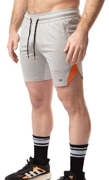 NASTY PIG NASTY PIG JOLT RUGBY SHORT LIGHT HEATHER GREY