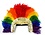 ZUCKER ZUCKER RAINBOW FEATHER SEQUIN HEADDRESS WITH GOLD SEQUINS