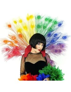ZUCKER ZUCKER MAJESTIC RAINBOW PEACOCK COLLAR HEADDRESS