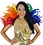 ZUCKER ZUCKER CARNIVAL RAINBOW FEATHER COLLAR