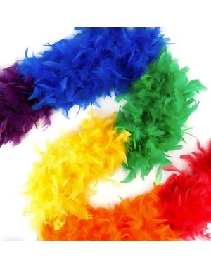 ZUCKER ZUCKER CHANDELLE RAINBOW FEATHER BOA