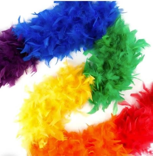 ZUCKER ZUCKER CHANDELLE RAINBOW FEATHER BOA
