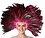 ZUCKER ZUCKER FEATHER HEADDRESS & REMOVABLE MASK SHOCKING PINK