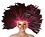 ZUCKER ZUCKER FEATHER HEADDRESS & REMOVABLE MASK SHOCKING PINK