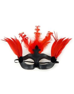 ZUCKER ZUCKER GOOSE FEATHER QUEEN OF HEARTS MASK