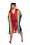 WESTERN FASHION CROCHET RAINBOW COVER UP TUNIC