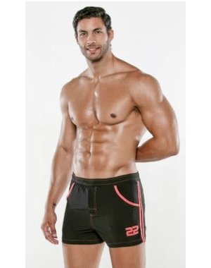 CODE 22 CODE 22 MEDLEY SWIM SHORT BLACK