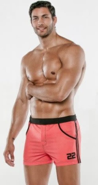 CODE 22 CODE 22 MEDLEY SWIM SHORT CORAL