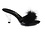 ELLIE SHOES 305-SASHA 3" HEEL MARIBOU SLIPPER BLACK