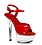 ELLIE SHOES 601-JULIET 6" HEEL RED SANDAL WITH CLEAR BOTTOM