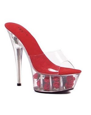 ELLIE SHOES 609-ROSES 6" ROSE FILLED PLATFORM