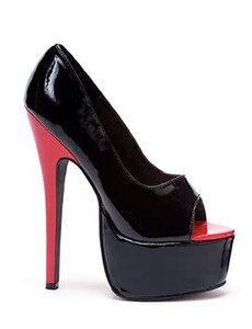 ELLIE SHOES 652-BONNIE 6.5" STILETTO HEEL OPEN TOE PUMP