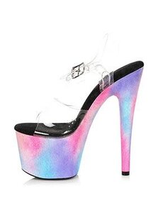 ELLIE SHOES 709-VANESSA 7" STILETTO WITH GLITTER PLATFORM SANDAL
