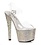 ELLIE SHOES 709-ZIAMOND 7" STILETTO WITH SILVER RHINESTONES PLATFORM SANDAL