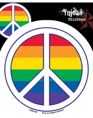 YUJEAN PRIDE PEACE SIGN STICKER