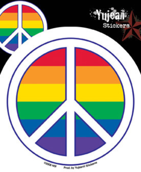 YUJEAN PRIDE PEACE SIGN STICKER